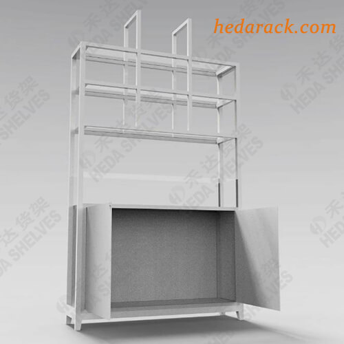 Glass Display Rack With Cabinet(6