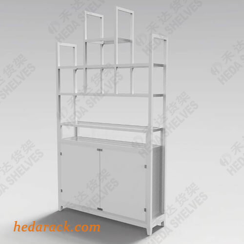 Glass Display Rack With Cabinet(3,beauty supply store display