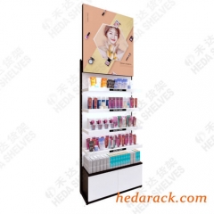 Salon Makeup Store Wall Mounted Cosmetic Display Shelf Showcase