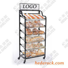 Slanted Angled POS Display Wire Rack Grid Shelf Merchandiser