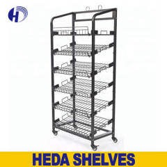 Slanted Angled POS Display Wire Rack Grid Shelf Merchandiser