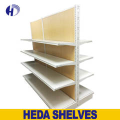 Wood Madix and Lozier Gondola Shelving with Endcap