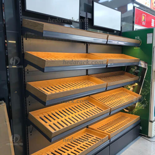 bread rack,bakery shelves,food display rack,bread shelves for sale,bread display ideas,bakery display,bakery display shelf wooden(2