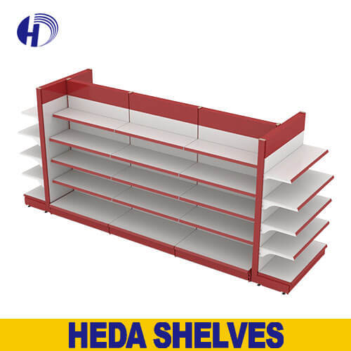 Supermarket Shelving Unit With Optional Size For Merchandise Display