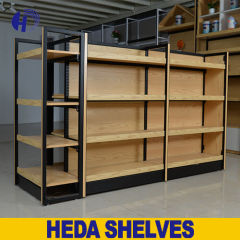 Wood Supermarket Supplies Display Shelves For Retail Store