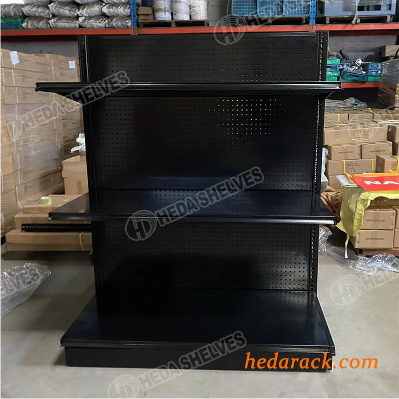 Black Lozier Gondola Madix Shelving For Retail Stores(1