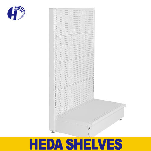 Pegboard Display Shelving For Retail Store,white store shelf,white gondola shelf,retail white shelf,retail pegboard display