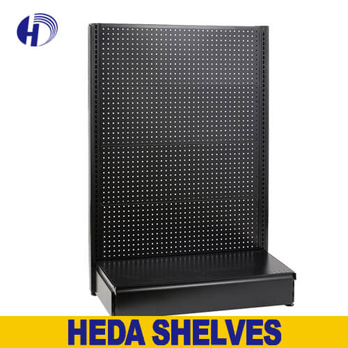 Pegboard Display Shelving For Retail Store,black store shelf,black gondola shelf,retail black shelf,pegboard store shelves