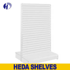 Double Sided Slatwall Gondola Shelving For Retail Store Aisle Display