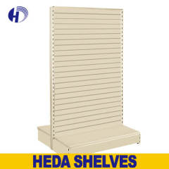 Double Sided Slatwall Gondola Shelving For Retail Store Aisle Display
