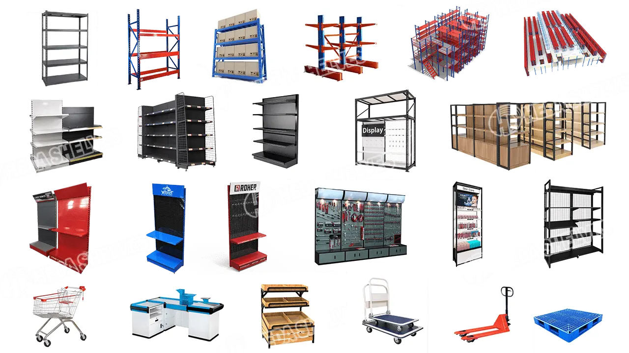 heda shelves series,warehouse rack,gondola shelves,metal display rack,storage solution,custom store shelving