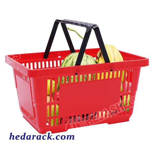 supermarket plastic handheld shopping basket set with handles,plastic shopping basket,supermarket basket(1