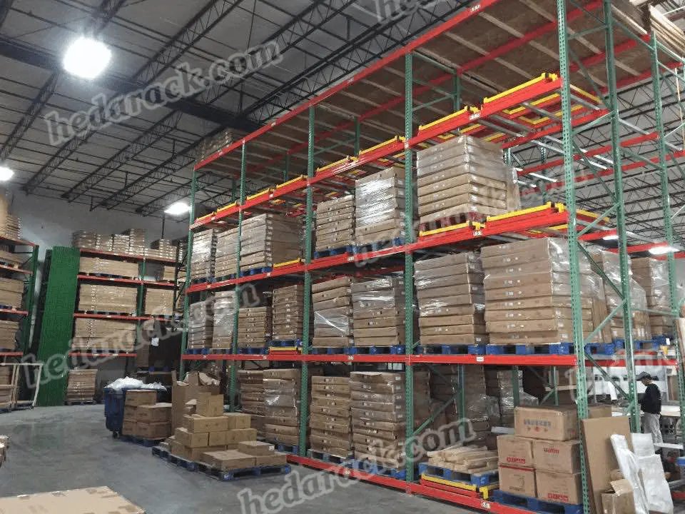 Push Back Pallet Racking System, warehouse push back rack