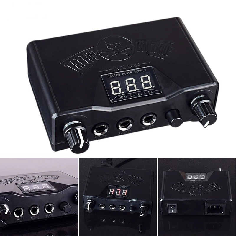 Tattoo Power Supply Black Dual Digital LCD Tattoo Machine Power Supply Tattoo Machine Gun Power Supply