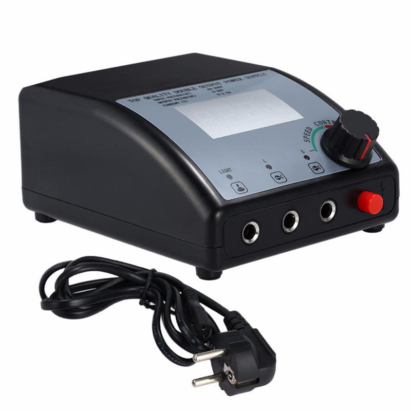 PRO Dual Machine LCD Digital Tattoo Power Supply Set with Clip Cord Foot Pedal