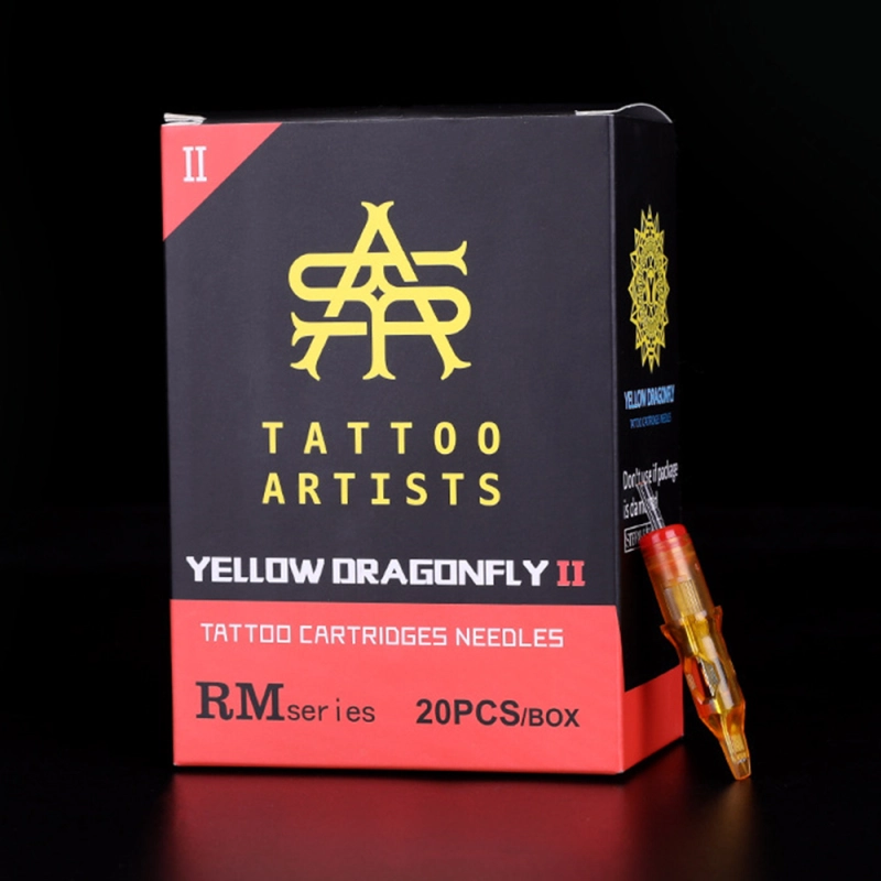 (HQ-21) 20pcs/box Yellow Dragonfly2 Tattoo Needle Cartridge Tattoo Needle