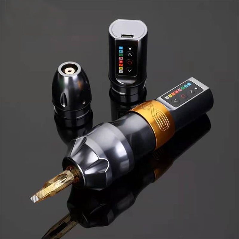 Newest EXO Tattoo Wireless Battery Pen Machine Gun Cartridge Needle with Two Rechargeable Battery for Tattoo Artist