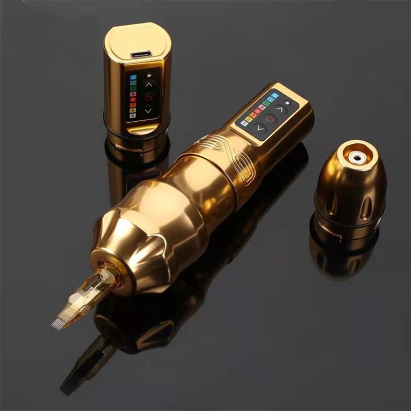 Newest EXO Tattoo Wireless Battery Pen Machine Gun Cartridge Needle with Two Rechargeable Battery for Tattoo Artist