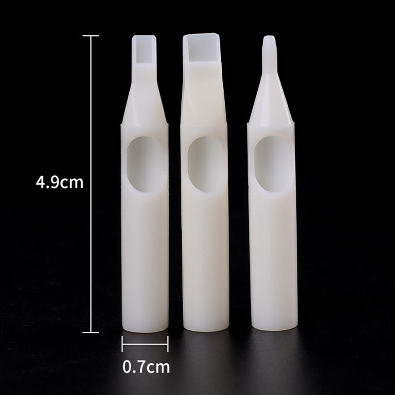 50pcs/box Professional Sterile Disposable Tattoo Nozzle Tips White Tattoo Needle Tube