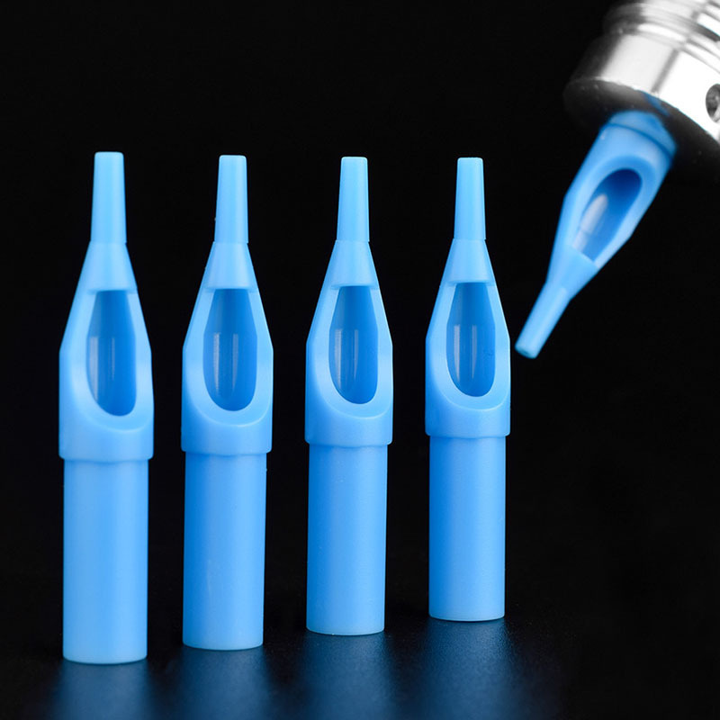 50pcs/box Blue Tattoo Tip Disposable Tips Plastic Sterile Tattoo Nozzle