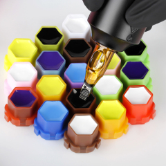 180pcs/bag Plastic Disposable Tattoo Ink Cup With Holder Container Tattoo Accessories For Tattoo Ink Pigment