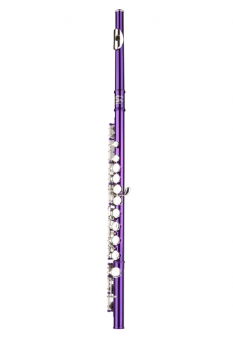 Purple Body Nickel Key Flute