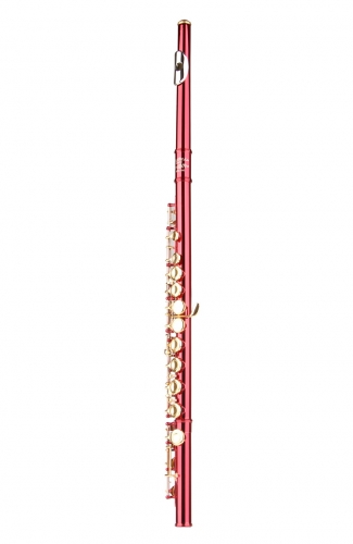 Red Body Gold Key Flute