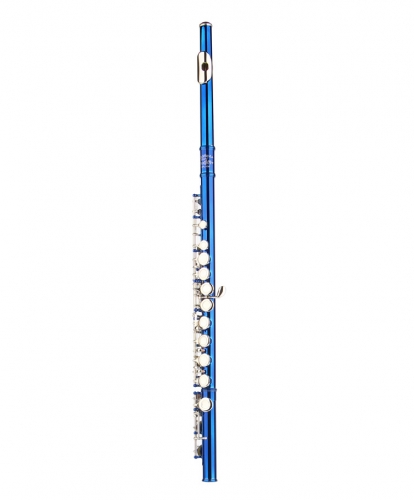 Blue Body Nickel Key Flute