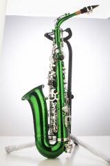 Green Body Nickel Key Alto Saxophone