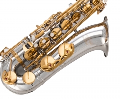 Nickel Body Gold Key Tenor Saxophone