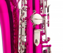 Pink Body Nickel Key Alto Saxophone