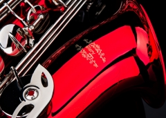 Red Body Nickel Key Tenor Saxophone