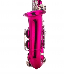 Pink Body Nickel Key Alto Saxophone
