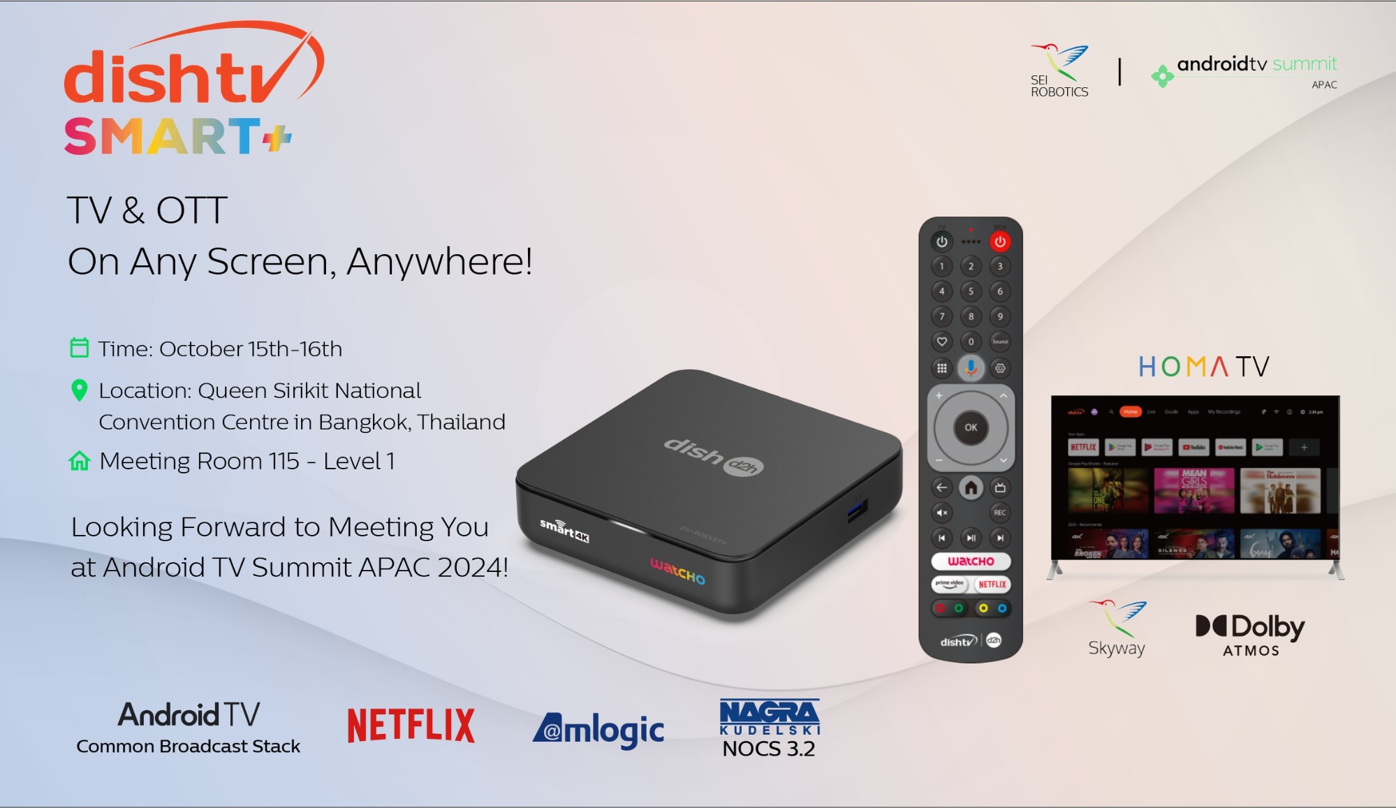 SEI Robotics and Dish TV Co-launch the 'Dish TV Smart+ Box',  Bringing TV and OTT to Any Screen, Anywhere!