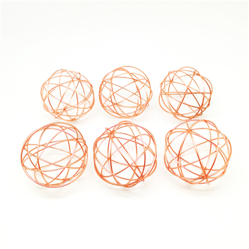 6Pack Air Plant Wire Cage Set - 8cm Copper Plated