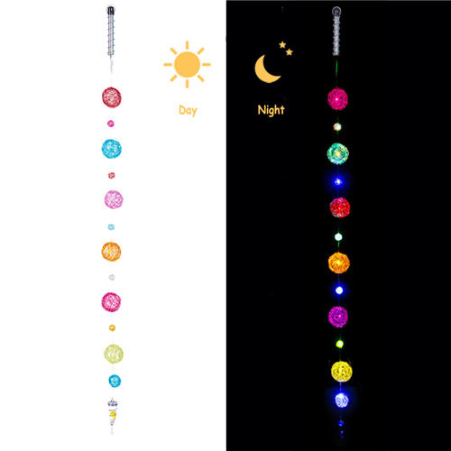 Mixed Colorful Wire Balls with LED String Lights For Decorating & Landscaping
