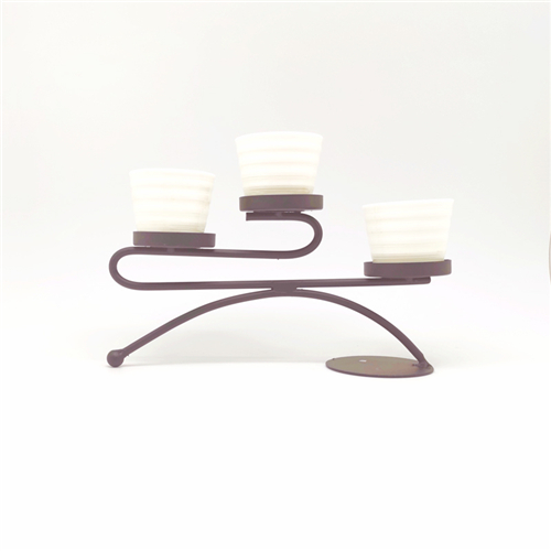 3Pcs Mini Pots With Metal Display Rack