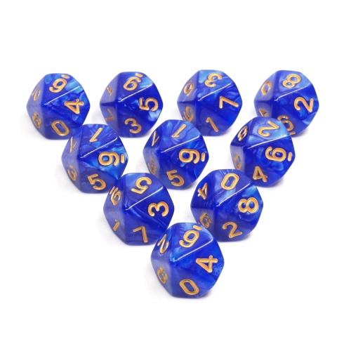 D10 Set Blue Pearl
