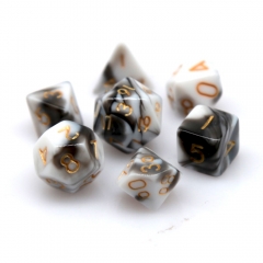 Small Blend White and Black  Dice
