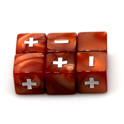 16MM Coffee Color D6 counter dice