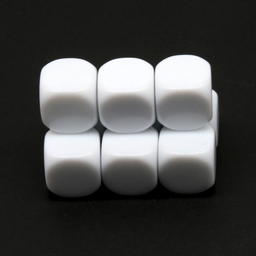 White  Blank  D6  16mm