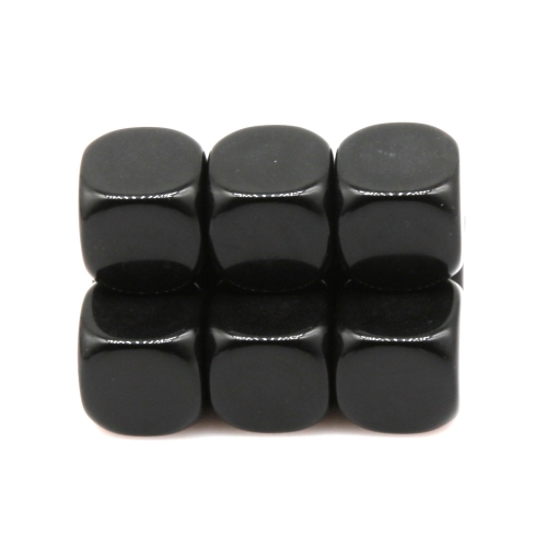 Black  Blank  D6  16mm