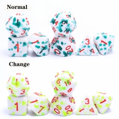 Splatter  Dice (dark green to yellow)