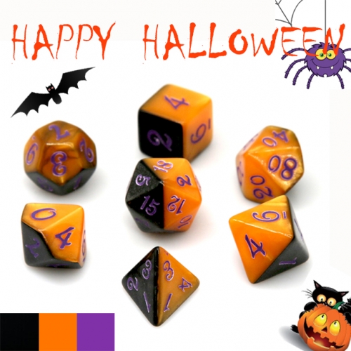 Half black and Half Orange(purple ink)