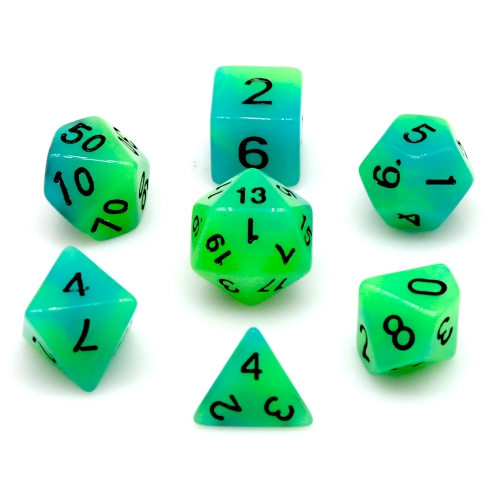 (Blue+Green)  Glow in the dark dice