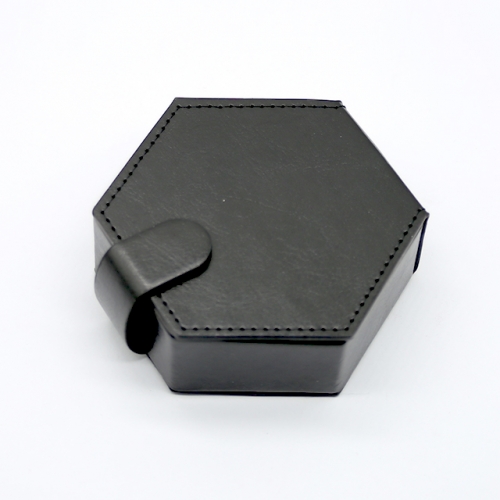 Leather Flannel Hexagonal Dice Box