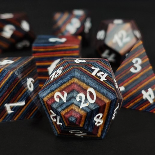 Rainbow Wooden Dice