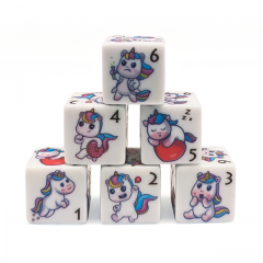 Print Unicorn D6 Dice