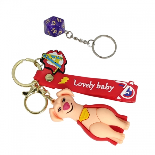 D20 and Cartoon  Keychain