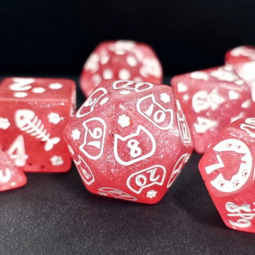 Pink Cats Dice